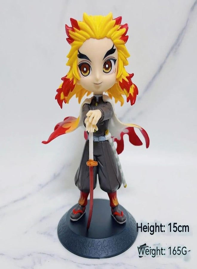 FowWelt شخصية FowWelt Demon Slayer Rengoku - لعبة Flame Hashira Kyojuro القابلة للتجميع، تمثال أنيمي PVC مع سيف، تمثال Kimetsu no Yaiba للمعجبين والأطفال - Rengoku - Image 4